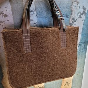 Vintage Chanel wool tote